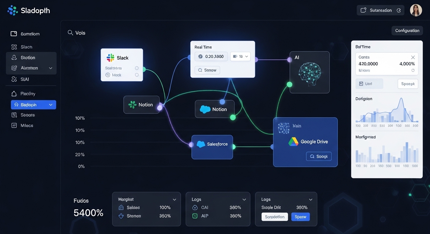 n8n 워크플로우 자동화 플랫폼의 시각적 대시보드 이미지