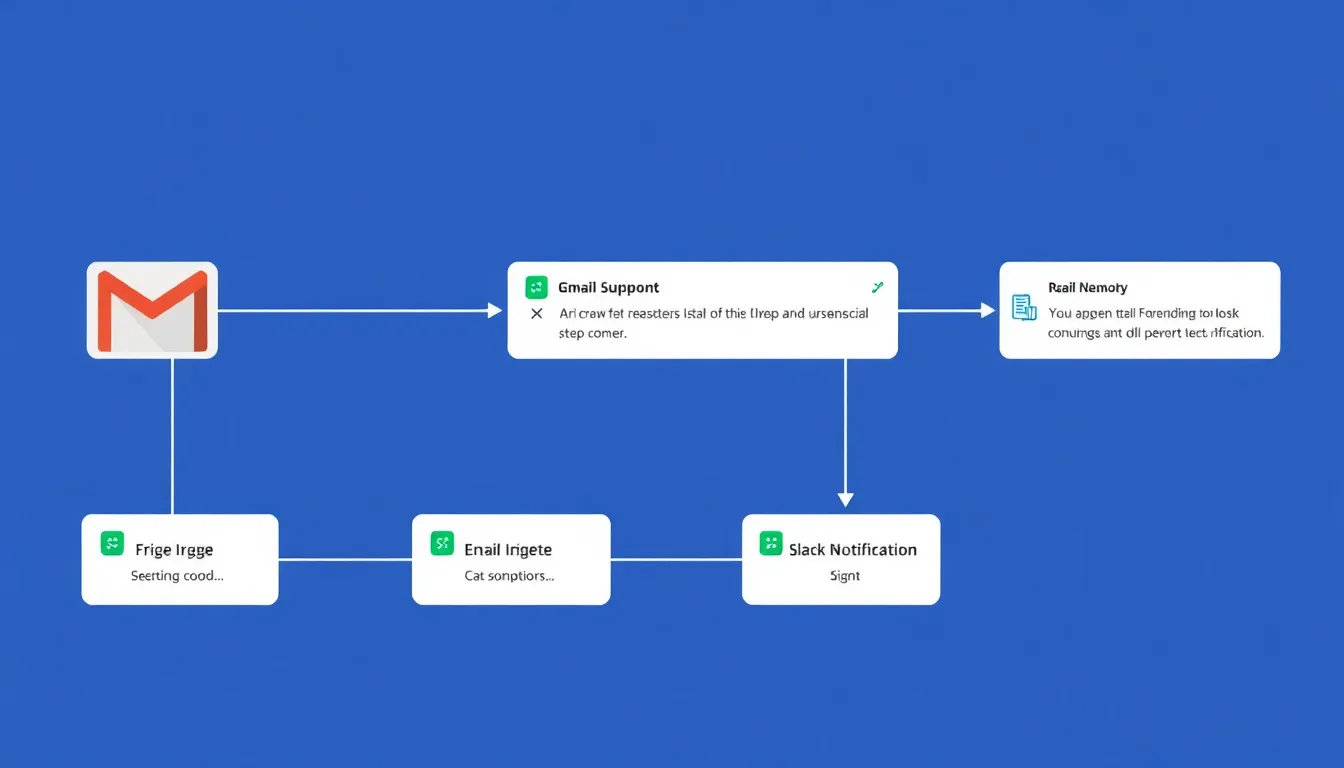 Gmail 이메일 자동 분류와 Slack 알림 워크플로우 예제 화면