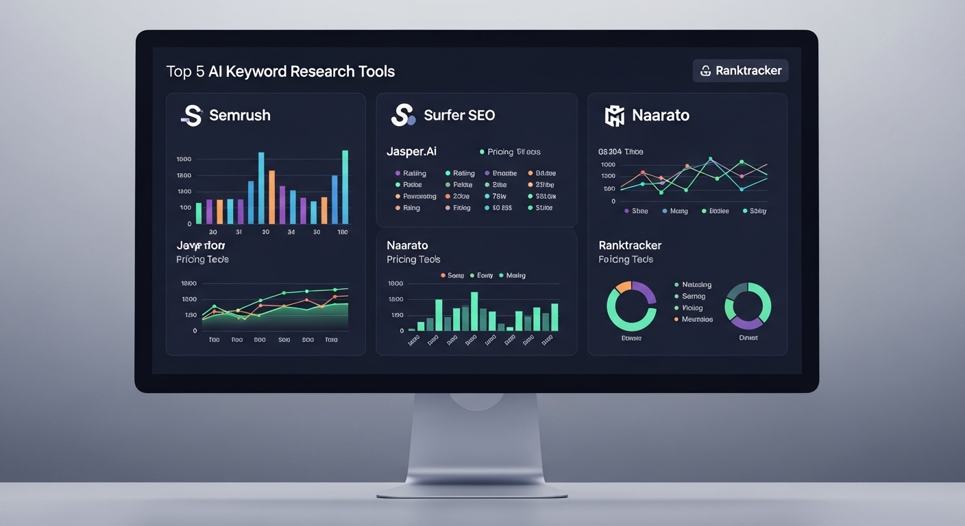 2025년 주요 AI 키워드 연구 도구 5가지의 디지털 대시보드 시각화