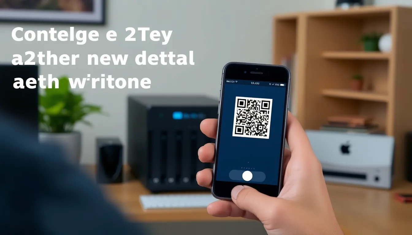 NAS에서 스마트폰 인증 앱을 사용해 2단계 인증을 설정하는 장면