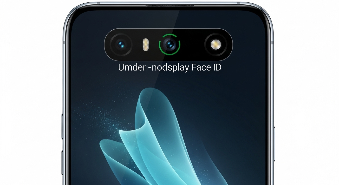 언더 디스플레이 페이스 아이디 기술이 적용된 아이폰 18 프로의 완전한 풀스크린 디스플레이