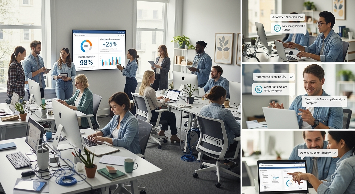 노션 자동화를 활용해 고객 문의 대응 속도와 팀 협업이 향상된 중소기업의 모습