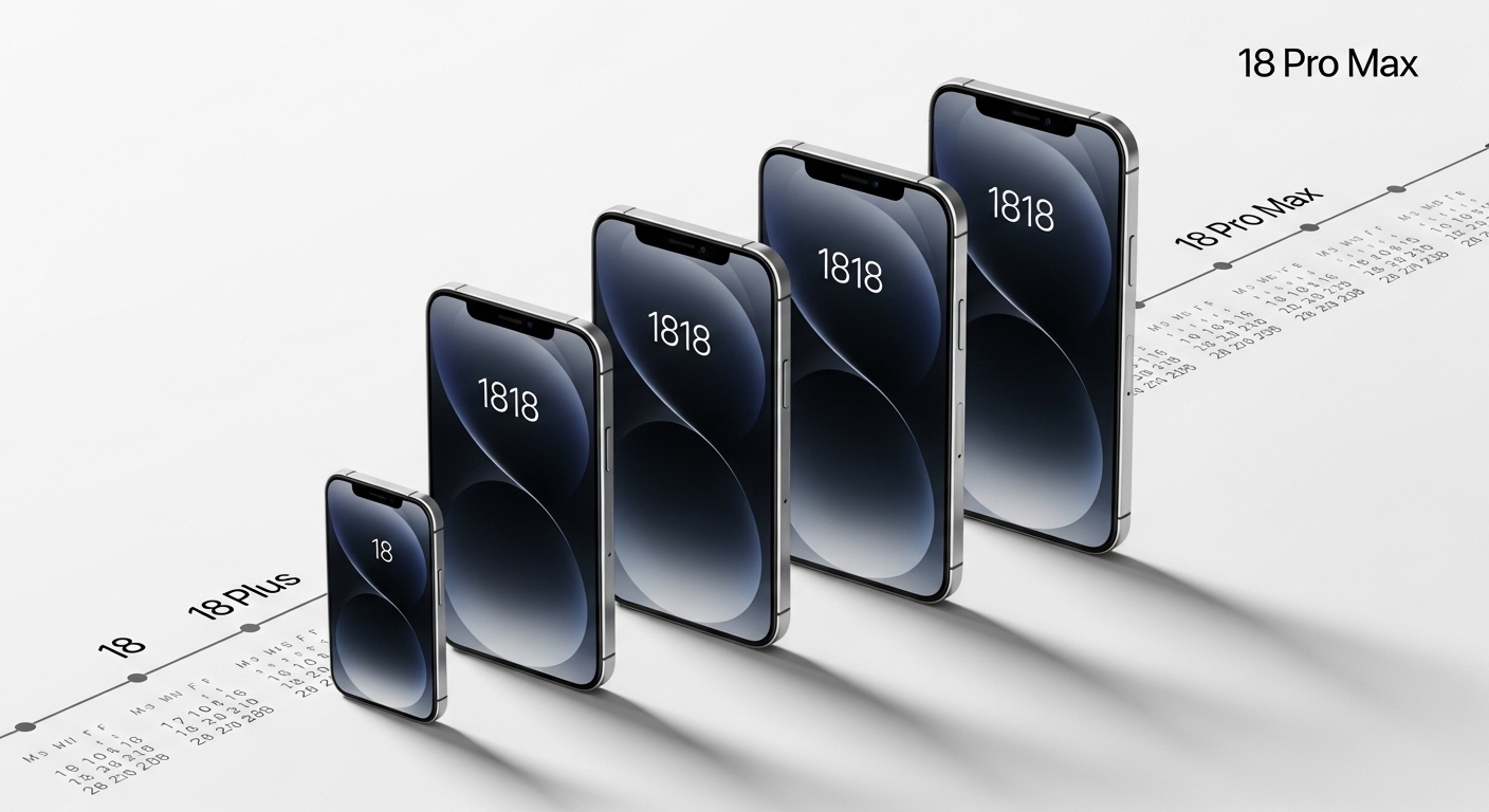 아이폰 18 시리즈 라인업과 출시 전략 변화를 보여주는 스마트폰 이미지
