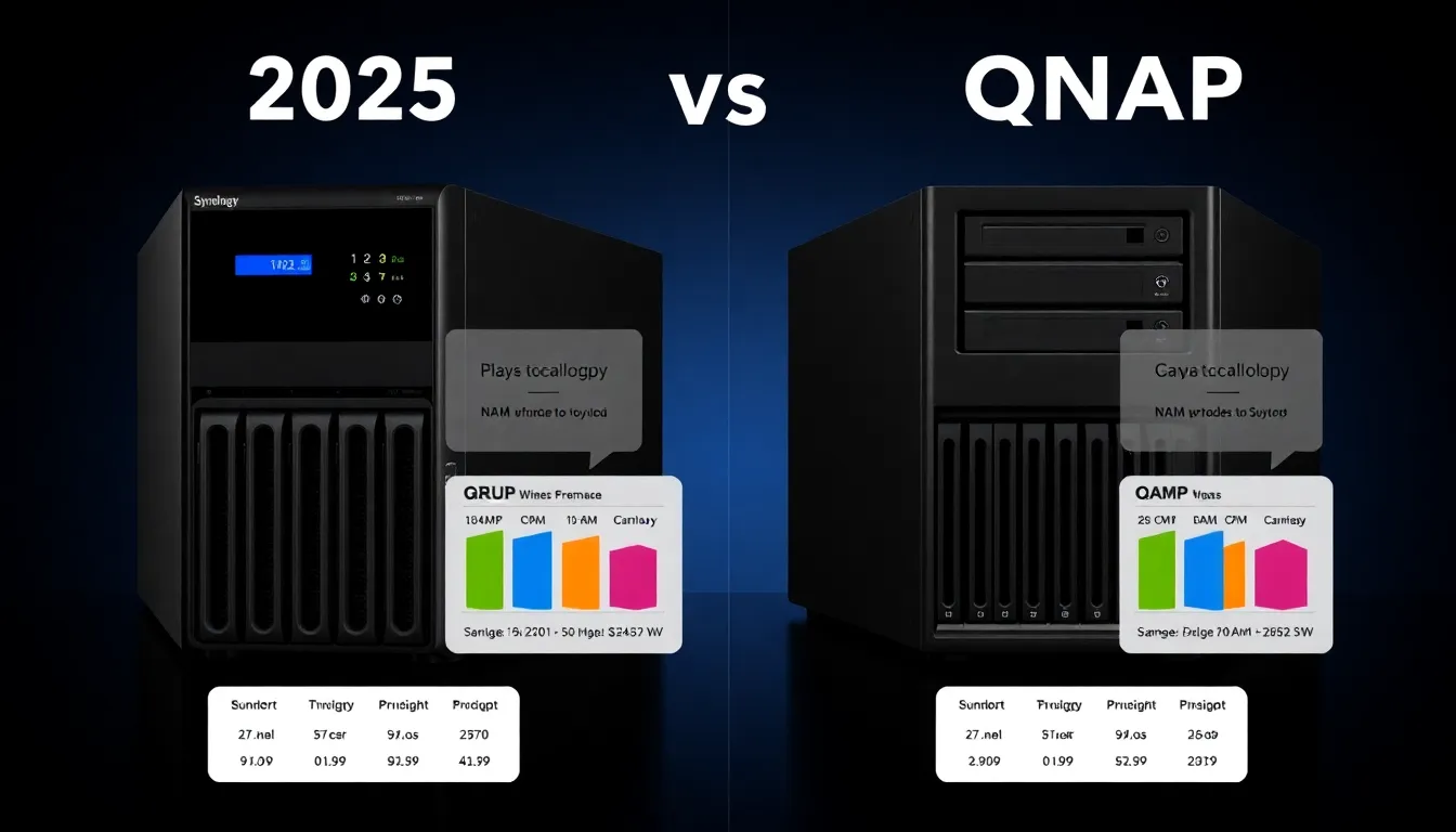2025년 최신 Synology와 QNAP NAS 모델 비교 이미지